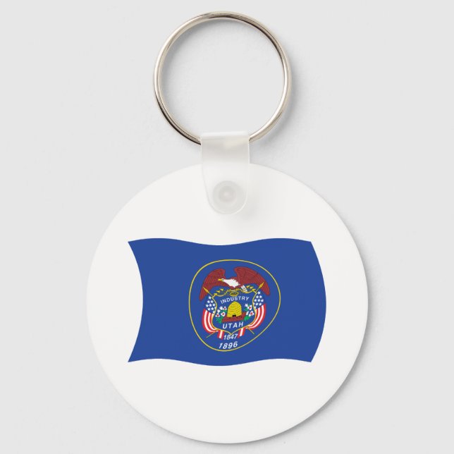 Nyckelring med Utahs flagga (Framsida)