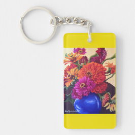 nyckelring med zinneas