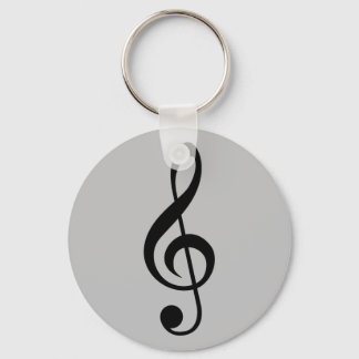Nyckelring Music Clef Silver/Grått