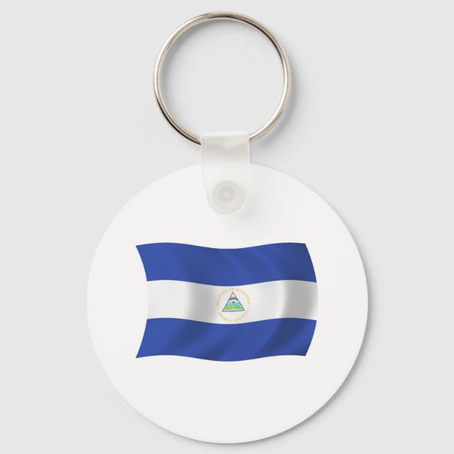 Nyckelring Nicaraguas flagga (Framsida)