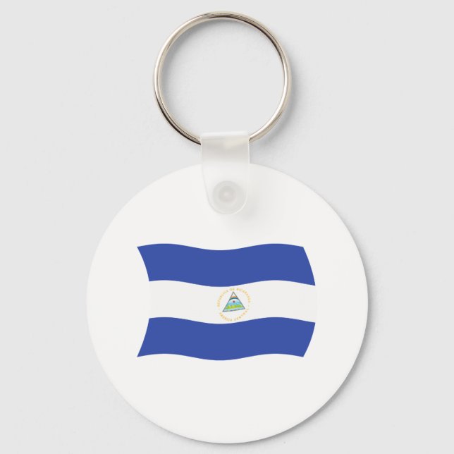 Nyckelring Nicaraguas flagga (Framsida)