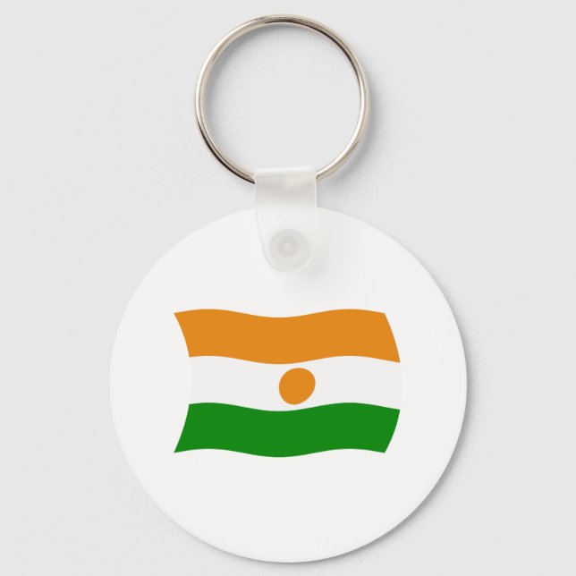 Nyckelring Niger Flagga (Framsida)