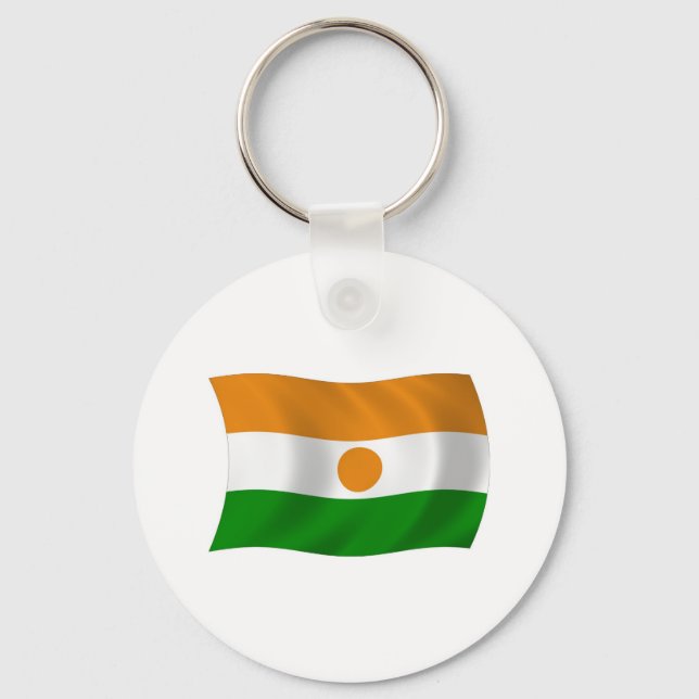 Nyckelring Niger Flagga (Framsida)