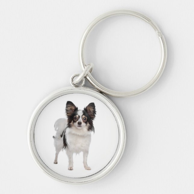 Nyckelring Papillon Valp (Framsidan)