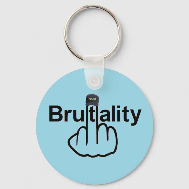 Nyckelring Police Brutality Flip (Framsida)