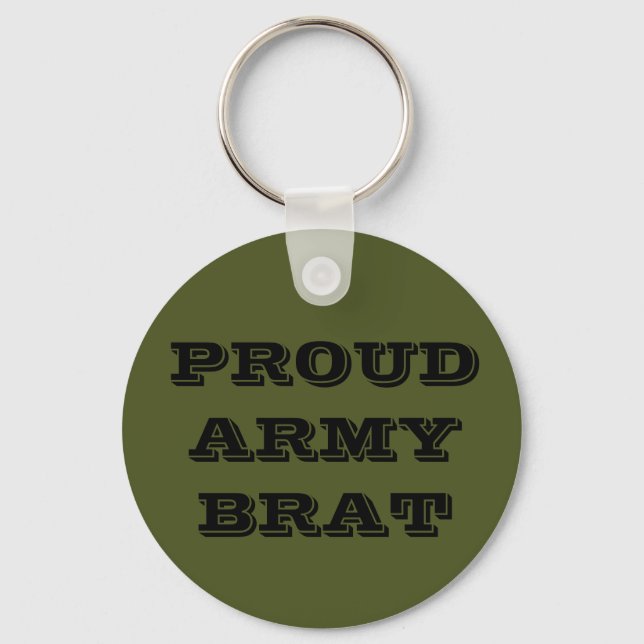 Nyckelring Proud Army Brat (Framsida)