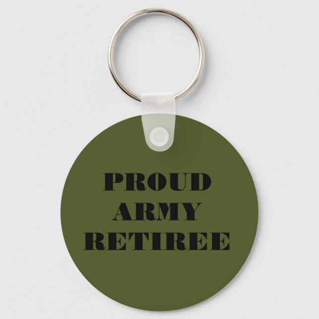 Nyckelring Proud Army Retiree (Framsida)