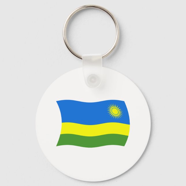 Nyckelring Rwandas flagga (Framsida)