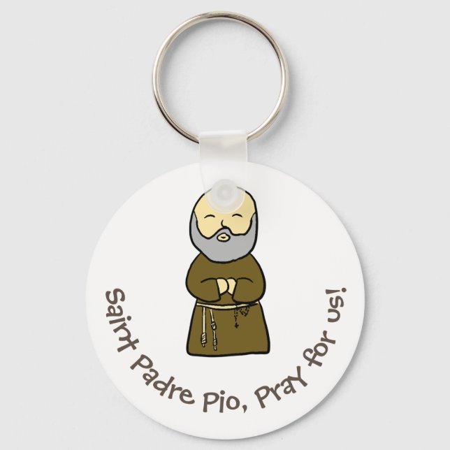 Nyckelring Sankt Padre Pio (Framsida)