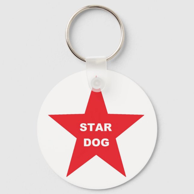 Nyckelring Star Hund på Red Star (Framsida)