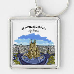 Nyckelringar för anpassade namn för Barcelonaill