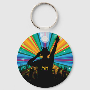 Nyckelringar för monogram för musikDJ