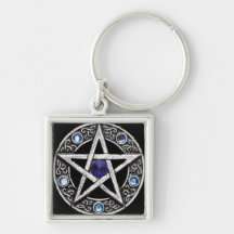 Nyckelringar: Prydd med ädelsten Pentacle
