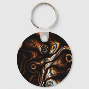 Nyckelringen abstrakt Chocolate Swirl Grunge Nyckelring