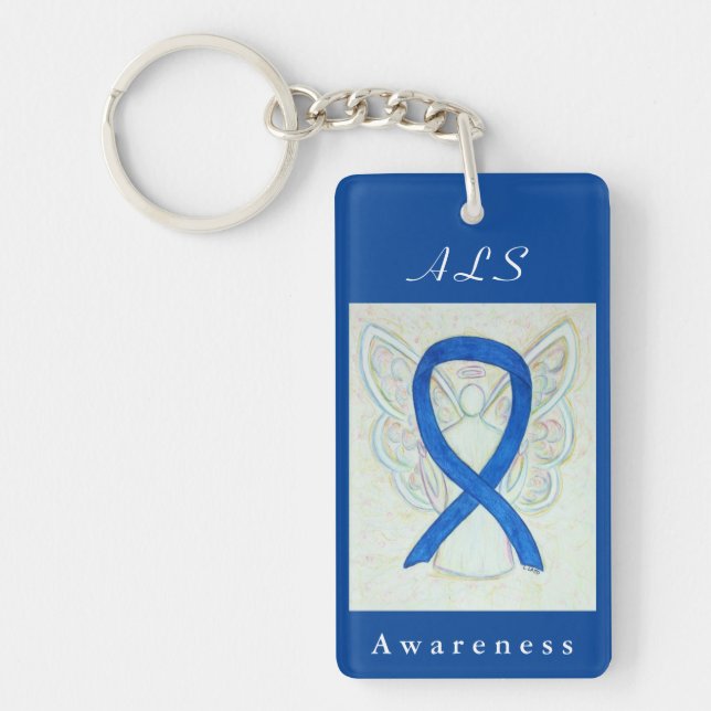 NYCKELRINGEN ALS Blue Awareness Ribbon Guardian An (Framsidan)