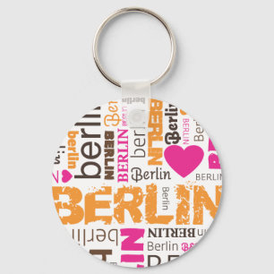 Nyckelringen Berlin german typography Nyckelring