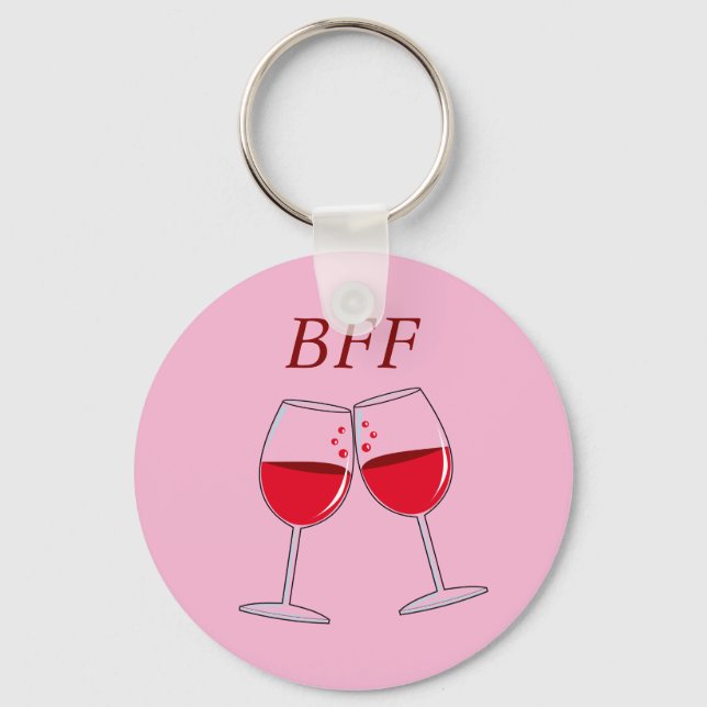 Nyckelringen BFF Bästa vänner för knapp Nyckelring (Framsida)