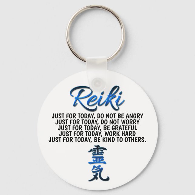 Nyckelringen Blue Reiki Principles Nyckelring (Framsida)