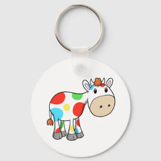 Nyckelringen Cute Rainbow Cow Nyckelring
