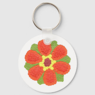 Nyckelringen Dotty Flower Button Nyckelring