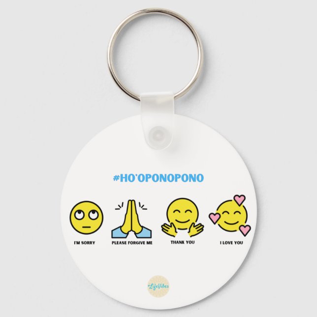 Nyckelringen Emoji Ho'oponopono Nyckelring (Framsida)
