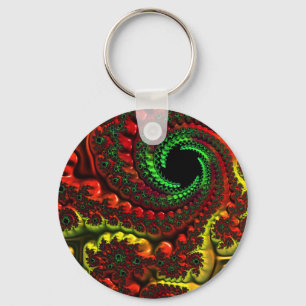 Nyckelringen Färg Mandelbrot Button Nyckelring