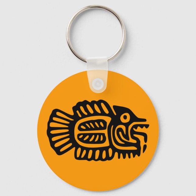 Nyckelringen för antika mexikanska fiskMotif Nyckelring (Framsida)