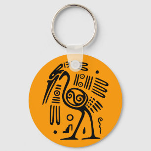 Nyckelringen för antikens mexikanska Motif Nyckelring