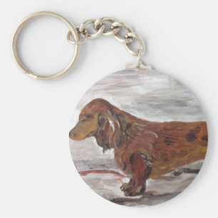 Nyckelringen för att måla Dachshund av Willowcatde Nyckelring