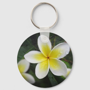 Nyckelringen Frangipani och regndroppar Nyckelring