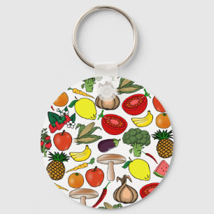 Nyckelringen Frukt & Veggies, stil Nyckelring