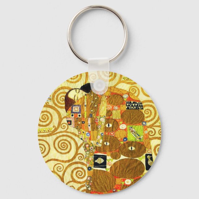 Nyckelringen Gustav Klimt Fulfillment Nyckelring (Framsida)