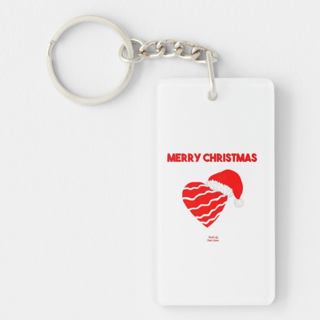 Nyckelringen jultomtsrektangel nyckelring (Framsidan)