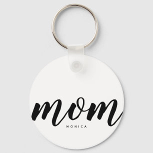 Nyckelringen Mamma Black & White Minimalist Button Nyckelring