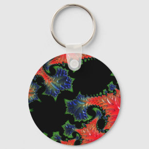 Nyckelringen Mandelbrot Garden Button Nyckelring