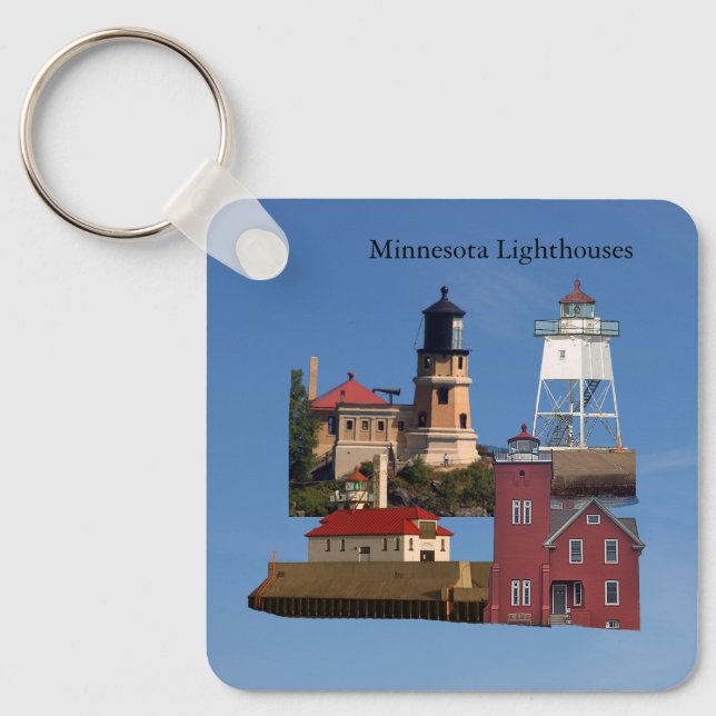 Nyckelringen Minnesota Lighthouse metall Nyckelring (Framsida)