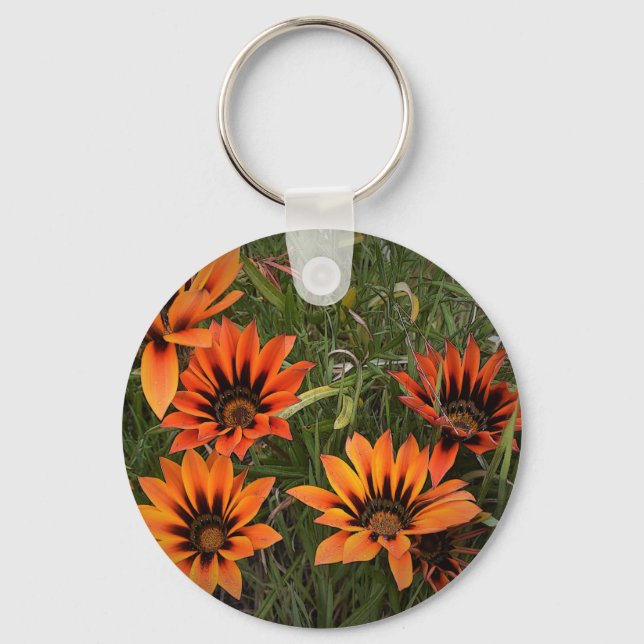 Nyckelringen orange och Black Gazanias Nyckelring (Framsida)