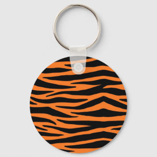 Nyckelringen orange/Zebra ränder Nyckelring