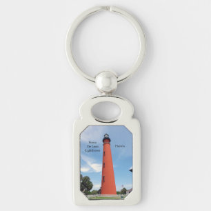 Nyckelringen Ponce De Leon Lighthouse Rektangulärt Silverfärgad Nyckelring