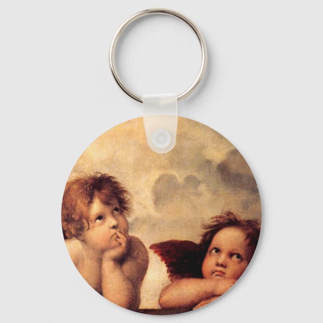 Nyckelringen Raphael Cherubs Sistine Madonna Nyckelring (Framsida)