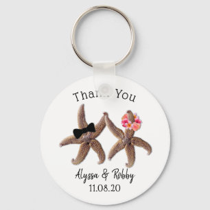 Nyckelringen Starfish Bride and Groom Wedding Favo Nyckelring