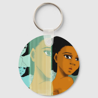 Nyckelringen Teal naturligt Nyckelring