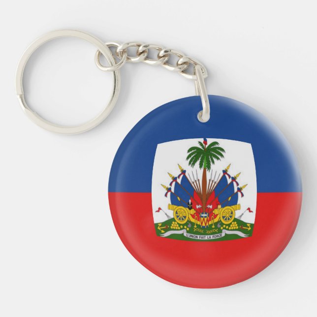 NyckelringHaiti flagga (Framsidan)