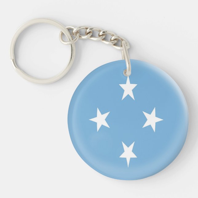 NyckelringMikronesien Micronesian flagga (Framsidan)