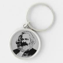 Nyckelrings rond premium Karl Marx