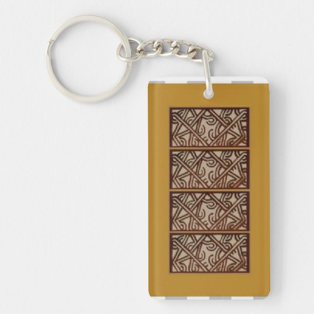 Nyckelringsbricka med designform från Papua Nya Gu (Framsidan)