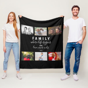 Nyckelspel för den svarta skriptfamiljen Photo Col Fleecefilt