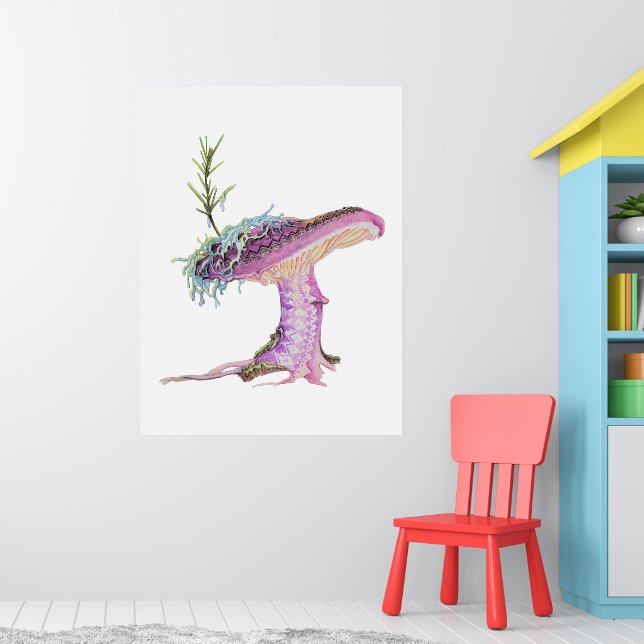 Nyckfull Akvarell Svamp Poster (Barnkammare 1)