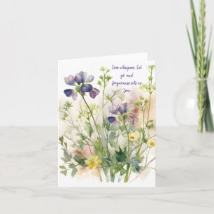 Nyckfull akvarell vårblandning blommor ljust dag kort