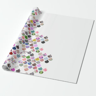 Nyckfull blom- sparre langetterat mönster presentpapper